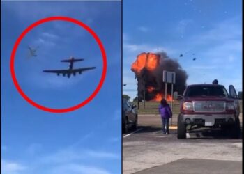 Video impactante: dos AVIONES CHOCAN en exhibición en Dallas