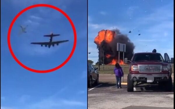 Video impactante: dos AVIONES CHOCAN en exhibición en Dallas