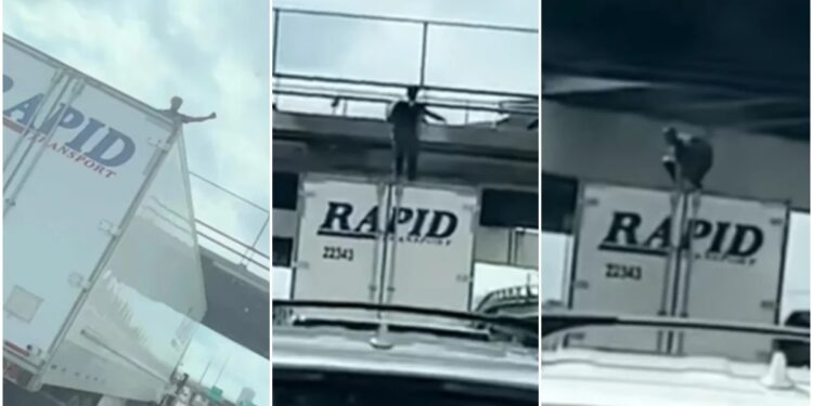 Video: ¡MUERE DESTROZADO por ir BAILANDO sobre tráiler en movimiento!