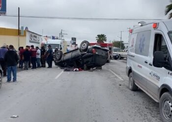 ¡Mujer y menor HERIDOS tras CHOQUE-VOLCADURA en Reynosa!