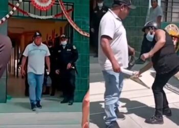 Video: Sale de la CÁRCEL y su “jefecita” lo espera para corregirlo ¡a CINTURONAZOS!