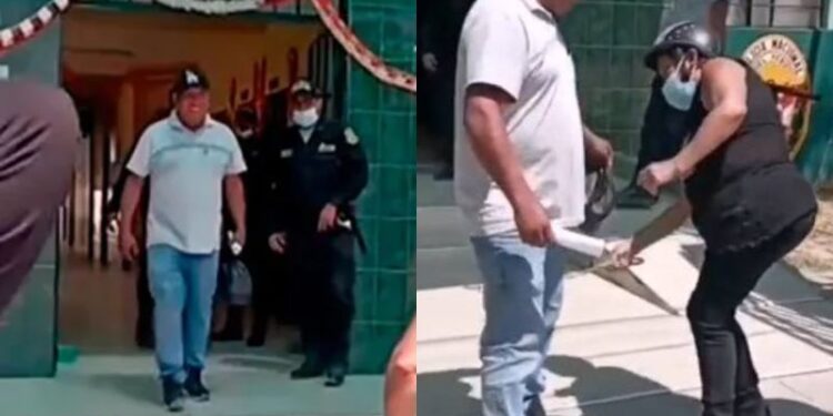 Video: Sale de la CÁRCEL y su “jefecita” lo espera para corregirlo ¡a CINTURONAZOS!