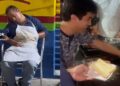 Video. Vendedor de «jochos» se duerme; chamacos solidarios le ayudan a vender