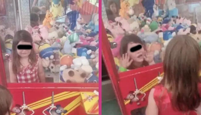 ¡Chamaquita de 4 años quería robar ositos y es “tragada” por la máquina!