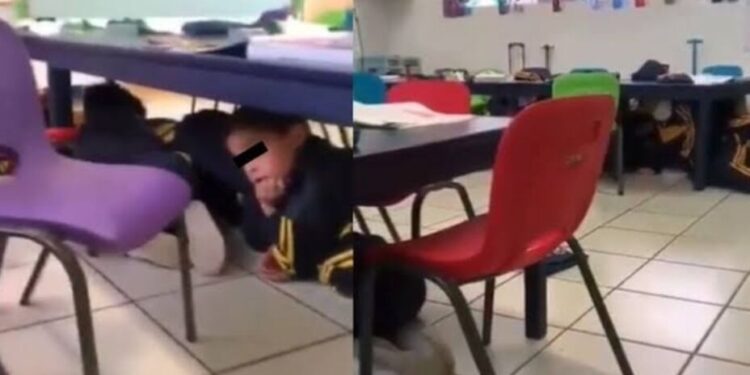 Video: ¡Niños de kínder cantan durante BALACERA para calmarse!