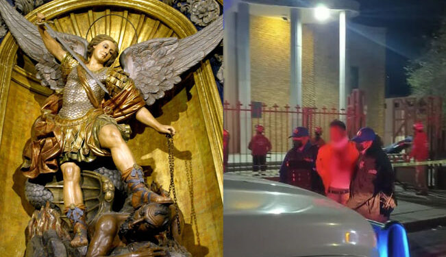 ¿Justicia divina?, ROBABA en iglesia y espada de Arcángel Miguel le atraviesa la GARGANTA