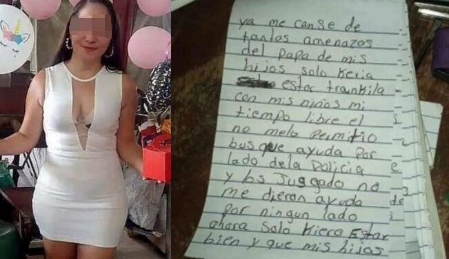 “Me cansé de tantas amenazas del papá de mis hijos”: desgarradora nota de suicidio