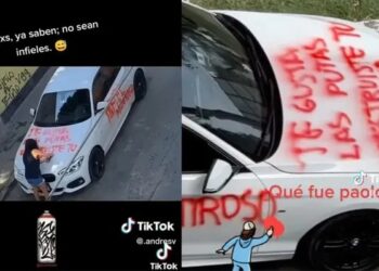 Video. “Infiel mentiroso”: él le rompe el corazón, ella en venganza le raya el coche