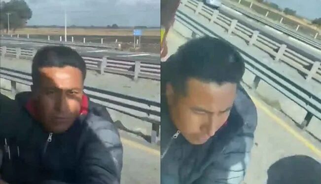 Video: ¡De película!, trata de ROBAR un tráiler y operador se lo lleva «colgando»