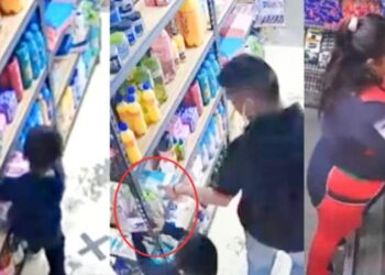 Video. “Convivencia familiar”: padres sinvergüenzas llevan a su NIÑO a robar