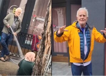 Video: ¡Bien merecido!, detienen a sujeto que mojó a indigente con manguera