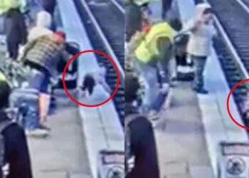 Video. ¡ESPANTOSO!, mujer EMPUJA a BEBÉ a las vías del tren
