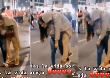 Video: ¡Hoy conocí la envidia!, mujer carga a su novio borracho en su espalda