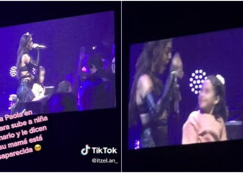 Danna Paola sube a nena al escenario y pide encontrar a su mamá desaparecida