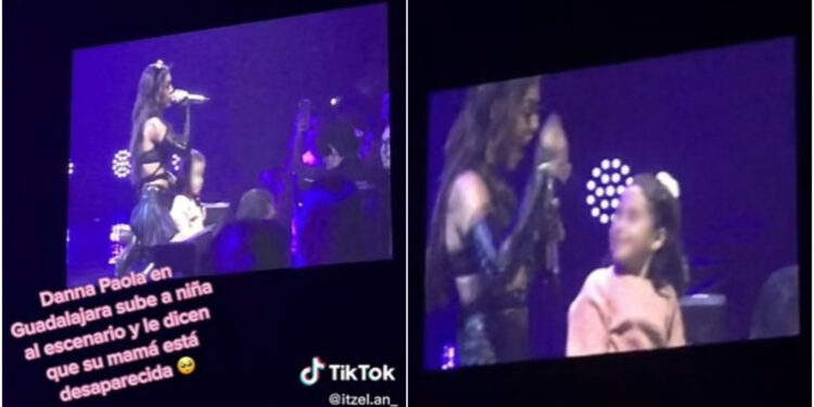 Danna Paola sube a nena al escenario y pide encontrar a su mamá desaparecida