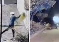 Video. Fechoría sale mal: corre envuelto en llamas tras incendiar negocio