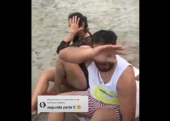 Video. ¡Qué lindo tu trabajo!: encuentra a su marido con el “sancho” en la playa