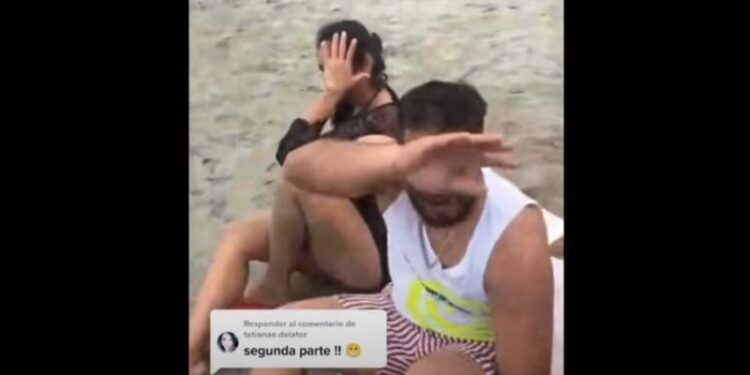 Video. ¡Qué lindo tu trabajo!: encuentra a su marido con el “sancho” en la playa