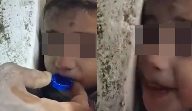 Video. Pequeñito SONRÍE al ser rescatado tras estar 2 días bajos los ESCOMBROS