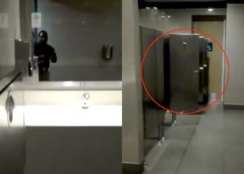 Video. ¡De INFARTO!, guardia “reta” a FANTASMA y acaba huyendo despavorido