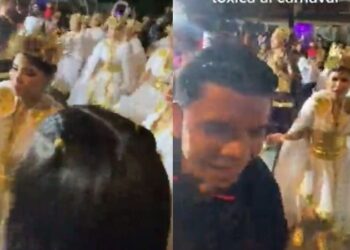 Video. “Celostina” golpea a bailarina que se acercó a su pareja en carnaval
