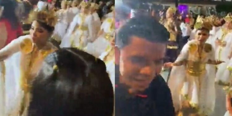 Video. “Celostina” golpea a bailarina que se acercó a su pareja en carnaval