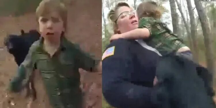 Video. NIÑO de 4 añitos se pierde en el bosque y su PERRO lo cuida hasta el rescate