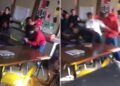 Video. “No vuelvas a tocar a la maestra”: con puñetazo defiende a su profesora de un compañero