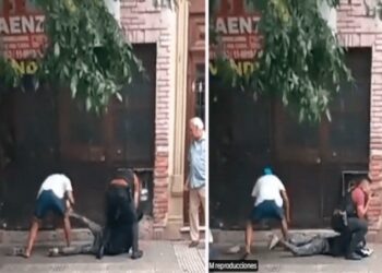 Video. “Ladrón que roba a ladrón…”, hurta los tenis de hombre que era arrestado