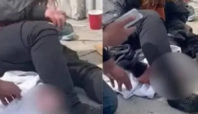 Video. Mujer sin hogar da a luz en la vía pública: ¡nació un niño!