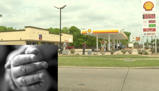 Encuentran a BEBÉ muerta dentro de los BAÑOS de una gasolinera en Texas