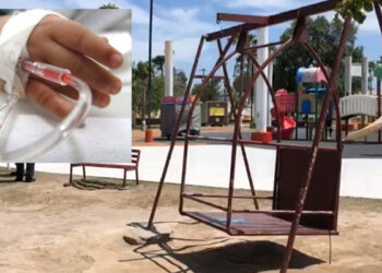 Bebé de 3 años lucha por su vida tras golpearse en un parque de Matamoros