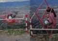 Video: ¡Terror!, juego extremo se rompe y hombre cae de barranco