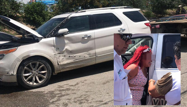 Lady “BICHOTA” choca a 6 autos e intenta huir dejando a sus NIÑOS en Matamoros