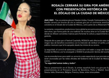 «Rosalía ofrece este concierto sin ningún tipo de beneficio económico»: Ocesa