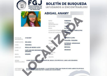 Menor de 16 años buscada en Matamoros es hallada con un «treintón» en Victoria