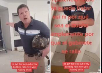 Video. ¡“Gringo” golpea e insulta a empleada latina y lo exhiben!