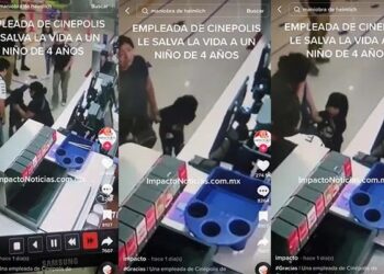 Video. ¡Empleada de Cinépolis SALVA la vida de un NIÑO que casi muere asfixiado!