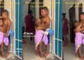 Video. Método ancestral: amarra a sus hijos como castigo por pelearse