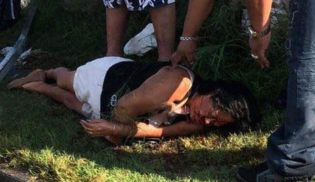 Derriba señal de «alto» y esta le destroza la cabeza a mujer en Matamoros
