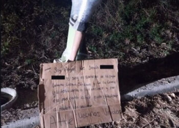 «Soy ratero»: furiosos vecinos emplayan a ladrón en un poste para exhibirlo