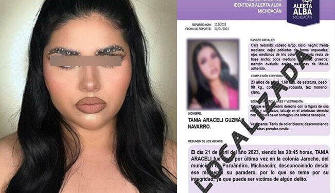 ¡Hallan CADÁVER de Tania Guzmán!, ‘influencer’ de maquillaje, en fosa de Michoacán