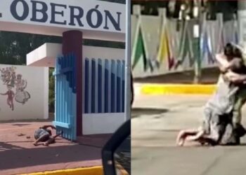 Video. ¡Impactante!, momento en el que militar salva a indigente de ataque de abejas