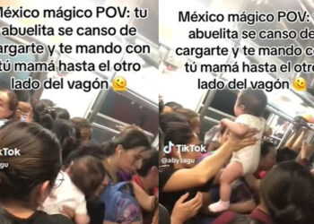 VIDEO. “México mágico”: pasajeros del Metro pasan a BEBÉ de mano en mano