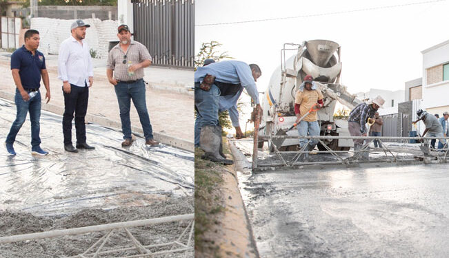 Alcalde de Río Bravo supervisa obras de pavimentación en colonia Hijos de Ejidatarios