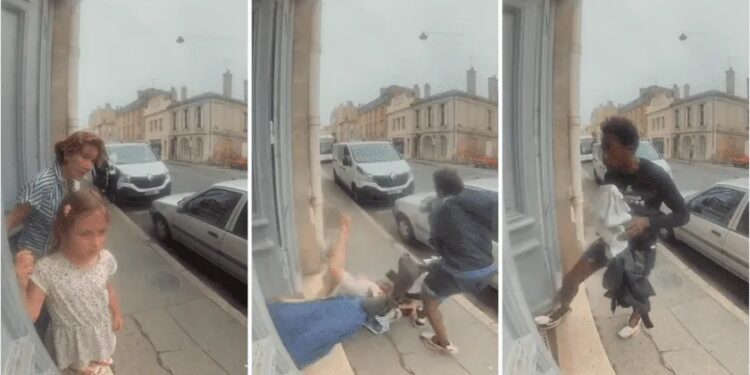 Video. HORRIBLE momento en el que abuelita y niña son ATACADAS por desconocido