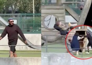 Video. ¡Espantoso momento en el que sujeto con cuchillo ataca a niños en Francia!