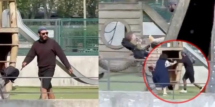 Video. ¡Espantoso momento en el que sujeto con cuchillo ataca a niños en Francia!