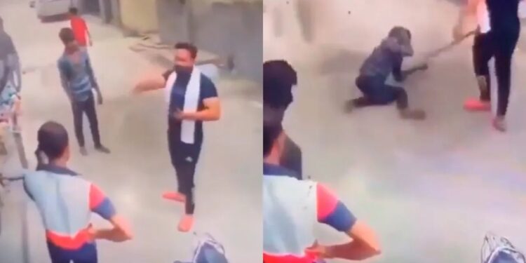 Video. Sujeto AZOTA a perrito contra el suelo y justiciero le da ¡una PALIZA!