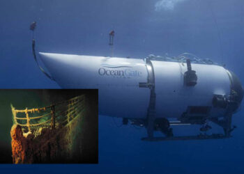 «Titán»: el submarino que se perdió con 5 personas que visitarían restos del Titanic